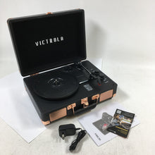 Load image into Gallery viewer, Victrola Black Rose Gold Portable Turntable Bluetooth (VSC-550BT)
