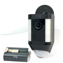 Load image into Gallery viewer, Ring Spotlight Cam Wireless Black Outdoor Camera Battery 5AT3S8
