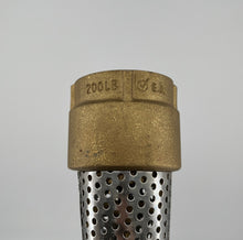Load image into Gallery viewer, ProFlo 1-1/4" Brass Foot Valve with Stainless Steel Filter - PFXBFVH
