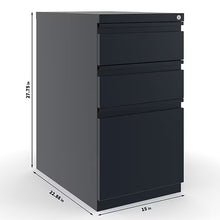 Load image into Gallery viewer, WorkPro 23"D Vertical 3-Drawer Letter-Size Mobile Pedestal File Cabinet, Metal,
