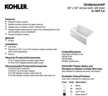 Load image into Gallery viewer, Kohler Underscore 60 X 32 Alcove Bath, Left Hand - Thunder Grey
