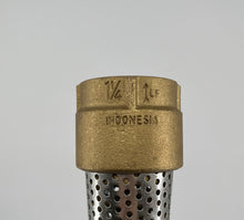 Load image into Gallery viewer, ProFlo 1-1/4" Brass Foot Valve with Stainless Steel Filter - PFXBFVH
