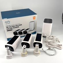 Load image into Gallery viewer, EufyCam 3, 3-Outdoor Wireless 4K Solar Powered Security Cameras w/ HomeBase 3
