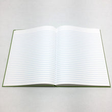 Load image into Gallery viewer, Green Military Log Book 8" x 10.5" - Hardback, Ruled Pages (5 PACK)
