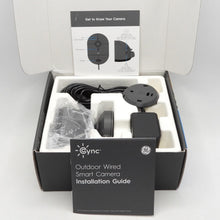 Load image into Gallery viewer, GE Cync Outdoor WIRED Smart 2K Camera (CAMODWD3MW1-1P) Black
