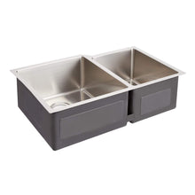 Load image into Gallery viewer, Signature Hardware 448366 Ortega 32" Undermount 60/40 Double Basin Stainless Ste
