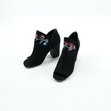 Load image into Gallery viewer, Carlos by Carlos Santana Women's Talana Embroidered Peep-Toe Booties Black 6.5 M
